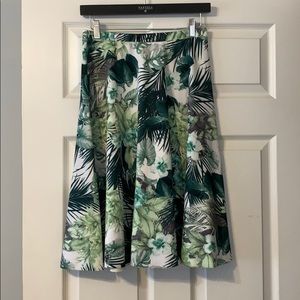 Palm Print Skirt